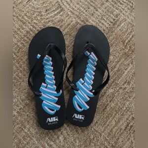 Air Balance Black Flip Flops with Vibrant Design